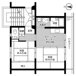 ビレッジハウス松園1号棟 (204号室)の物件間取画像